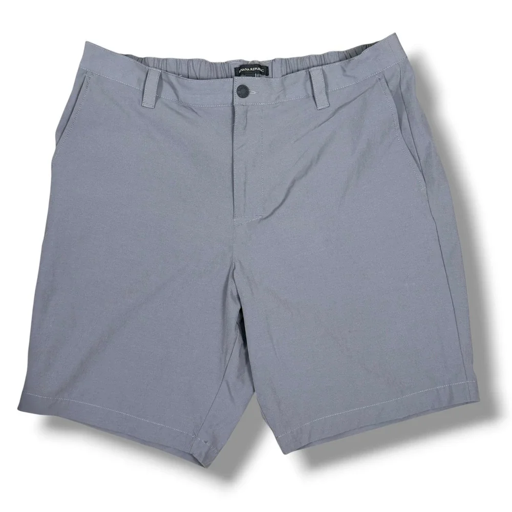 Banana Republic Performance Shorts Mens 38 Grey Ripstop Stretch Hiking Golf Gorp